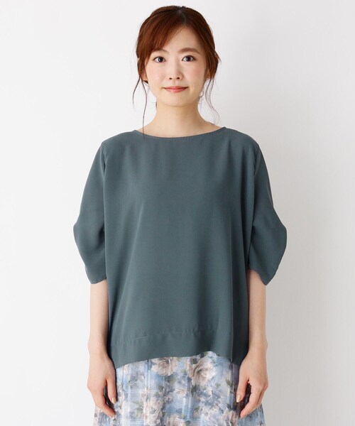 ITS'DEMO（イッツデモ）の「◆タックスリーブブラウス（シャツ/ブラウス・レディース・ブラック/グリーン/ベージュ・00）」の4枚目の写真