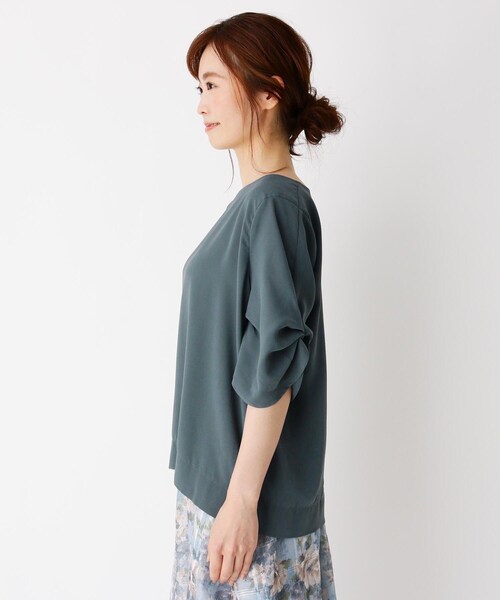 ITS'DEMO（イッツデモ）の「◆タックスリーブブラウス（シャツ/ブラウス・レディース・ブラック/グリーン/ベージュ・00）」の5枚目の写真