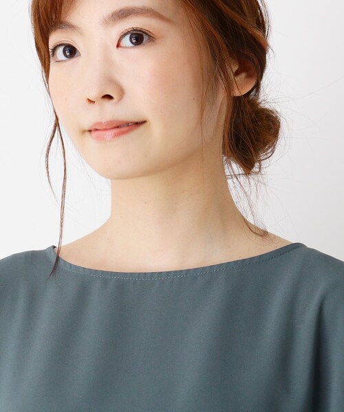 ITS'DEMO（イッツデモ）の「◆タックスリーブブラウス（シャツ/ブラウス・レディース・ブラック/グリーン/ベージュ・00）」の7枚目の写真