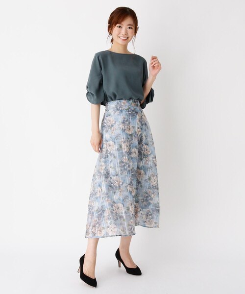 ITS'DEMO（イッツデモ）の「◆タックスリーブブラウス（シャツ/ブラウス・レディース・ブラック/グリーン/ベージュ・00）」の12枚目の写真