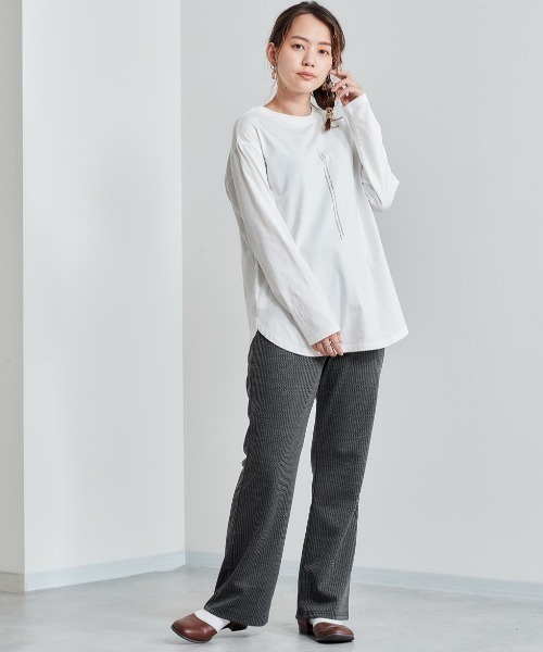 cepo（セポ）の「ヘリンボンジャガード　イージーパンツ（その他パンツ・レディース・グレー/ブラック・M）」の5枚目の写真