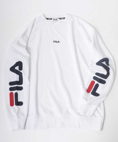 FILA（フィラ）の「FILA（フィラ） カレッジロゴ刺繍・ワンポイント刺繍スウェットトップス メンズ レディース/トレーナープルオーバー（スウェット・メンズ・ホワイト/アッシュグレー/ブラック/ダークグリーン/ネイビー/ホワイト系その他/ブラック系その他/グリーン系その他/グリーン系その他2/ブラック系その他2・LL/M/L）」の3枚目の写真