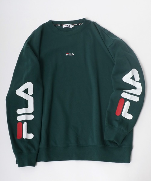 FILA（フィラ）の「FILA（フィラ） カレッジロゴ刺繍・ワンポイント刺繍スウェットトップス メンズ レディース/トレーナープルオーバー（スウェット・メンズ・ホワイト/アッシュグレー/ブラック/ダークグリーン/ネイビー/ホワイト系その他/ブラック系その他/グリーン系その他/グリーン系その他2/ブラック系その他2・LL/M/L）」の9枚目の写真