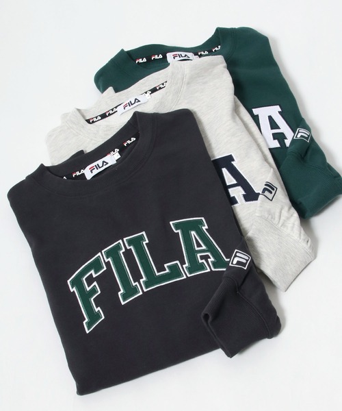 FILA（フィラ）の「FILA（フィラ） カレッジロゴ刺繍・ワンポイント刺繍スウェットトップス メンズ レディース/トレーナープルオーバー（スウェット・メンズ・ホワイト/アッシュグレー/ブラック/ダークグリーン/ネイビー/ホワイト系その他/ブラック系その他/グリーン系その他/グリーン系その他2/ブラック系その他2・LL/M/L）」の6枚目の写真