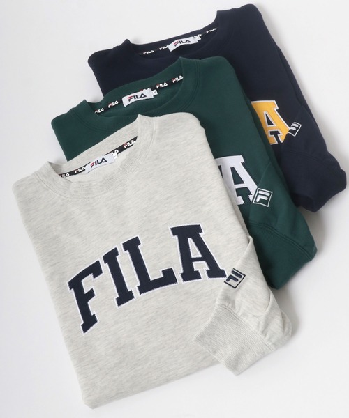 FILA（フィラ）の「FILA（フィラ） カレッジロゴ刺繍・ワンポイント刺繍スウェットトップス メンズ レディース/トレーナープルオーバー（スウェット・メンズ・ホワイト/アッシュグレー/ブラック/ダークグリーン/ネイビー/ホワイト系その他/ブラック系その他/グリーン系その他/グリーン系その他2/ブラック系その他2・LL/M/L）」の7枚目の写真