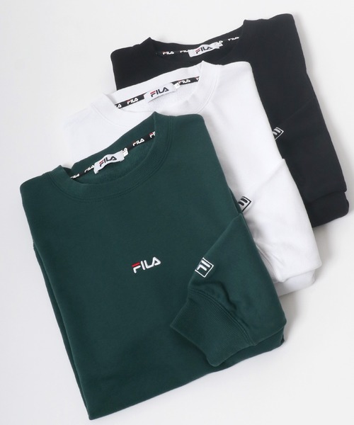FILA（フィラ）の「FILA（フィラ） カレッジロゴ刺繍・ワンポイント刺繍スウェットトップス メンズ レディース/トレーナープルオーバー（スウェット・メンズ・ホワイト/アッシュグレー/ブラック/ダークグリーン/ネイビー/ホワイト系その他/ブラック系その他/グリーン系その他/グリーン系その他2/ブラック系その他2・LL/M/L）」の8枚目の写真