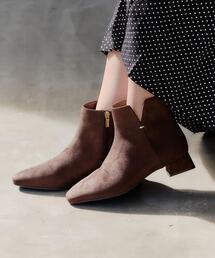 green label relaxing | スクエア ショートブーツ(3cmヒール) -撥水-(ブーツ)