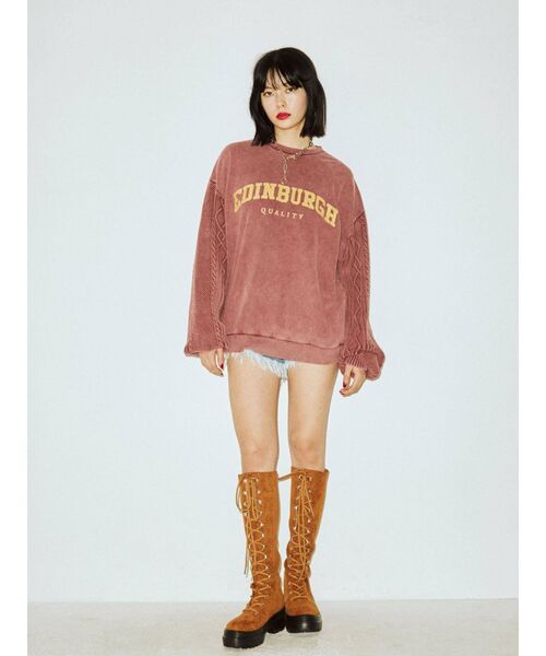 jouetie（ジュエティ）の「ボリュームソールトレッキングブーツ（ブーツ・レディース・ブラック/ブラウン/オフホワイト・M/L）」の14枚目の写真