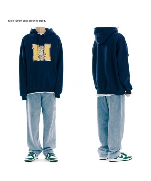 MAHAGRID（マハグリッド）の「【mahagrid】JIMMY M LOGO HOODIE / マハグリッド ジミー M ロゴ フーディー（パーカー・メンズ・ブラック/グレー/ネイビー/ワインレッド・SMALL/MEDIUM/LARGE/X-LARGE）」の21枚目の写真