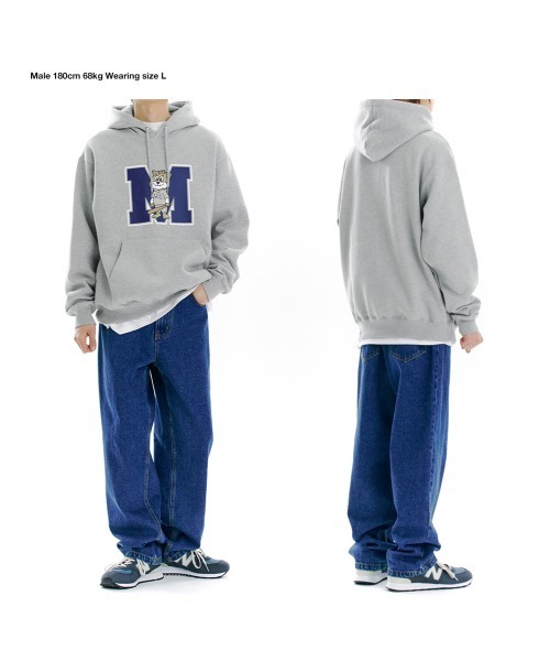 MAHAGRID（マハグリッド）の「【mahagrid】JIMMY M LOGO HOODIE / マハグリッド ジミー M ロゴ フーディー（パーカー・メンズ・ブラック/グレー/ネイビー/ワインレッド・SMALL/MEDIUM/LARGE/X-LARGE）」の15枚目の写真