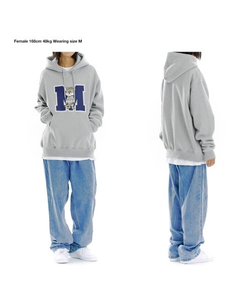 MAHAGRID（マハグリッド）の「【mahagrid】JIMMY M LOGO HOODIE / マハグリッド ジミー M ロゴ フーディー（パーカー・メンズ・ブラック/グレー/ネイビー/ワインレッド・SMALL/MEDIUM/LARGE/X-LARGE）」の16枚目の写真