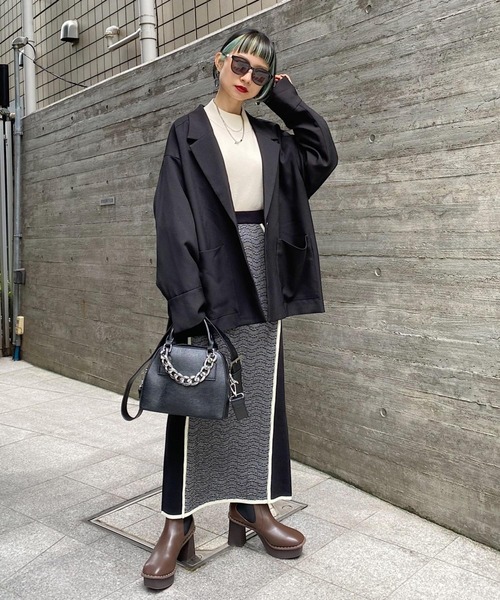 PAGEBOY(ページボーイ)の「ガラジャガードナロースカート(スカート・レディース・ブラック/キャメル・FREE)」の16枚目の写真