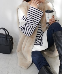 DISCOAT | バスクボーダービッグロングスリーブ(Tシャツ/カットソー)