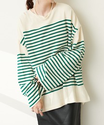 DISCOAT | バスクボーダービッグロングスリーブ(Tシャツ/カットソー)