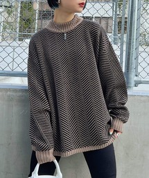 PAGEBOY | ヘリンボーンクループルオーバー(ニット/セーター)