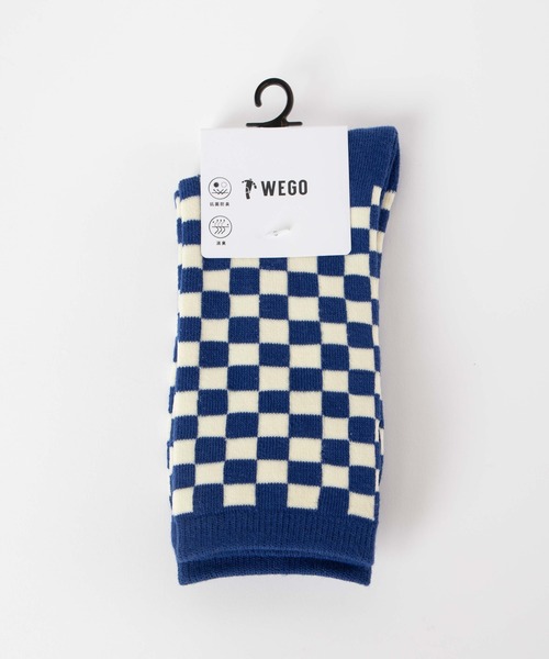 WEGO（ウィゴー）の「WEGO/チェッカー柄ソックス（ソックス/靴下・レディース・オレンジ/グリーン系その他/ホワイト/ブラウン/パープル/ブルー・23-25cm）」の7枚目の写真