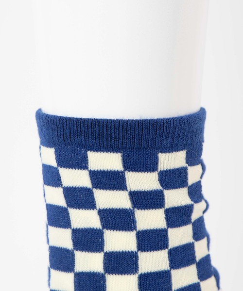 WEGO（ウィゴー）の「WEGO/チェッカー柄ソックス（ソックス/靴下・レディース・オレンジ/グリーン系その他/ホワイト/ブラウン/パープル/ブルー・23-25cm）」の11枚目の写真