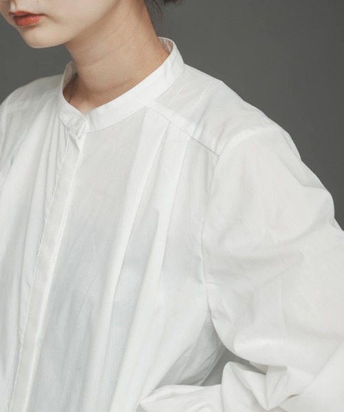 SENSE OF PLACE by URBAN RESEARCH（センスオブプレイスバイアーバンリサーチ）の「ビッグカラーシャツワンピース（ワンピース・レディース・オフホワイト/ブラック・ONE）」の13枚目の写真