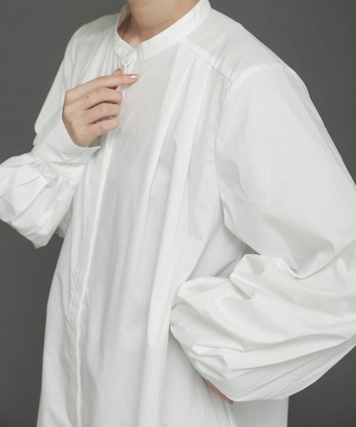 SENSE OF PLACE by URBAN RESEARCH（センスオブプレイスバイアーバンリサーチ）の「ビッグカラーシャツワンピース（ワンピース・レディース・オフホワイト/ブラック・ONE）」の14枚目の写真