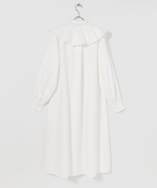 SENSE OF PLACE by URBAN RESEARCH（センスオブプレイスバイアーバンリサーチ）の「ビッグカラーシャツワンピース（ワンピース・レディース・オフホワイト/ブラック・ONE）」の17枚目の写真