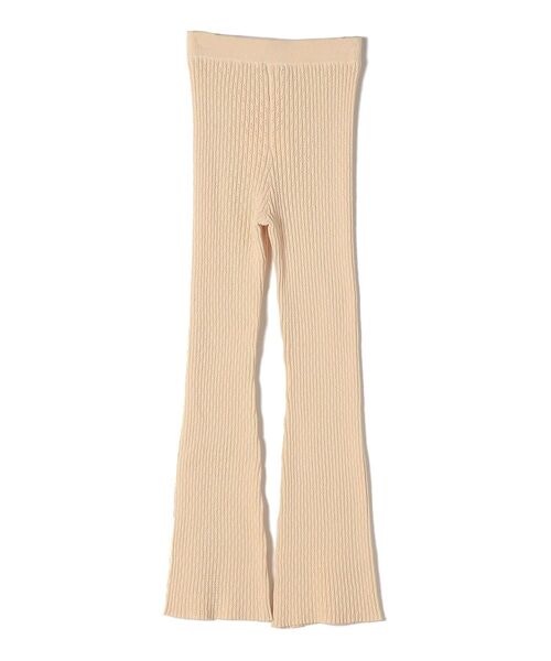 SHIPS(シップス)の「〈手洗い可能〉アイレットリブニットレギンスパンツ(レギンス/スパッツ・レディース・イエロー系その他2/ナチュラル/ブラック・ONE SIZE)」の8枚目の写真