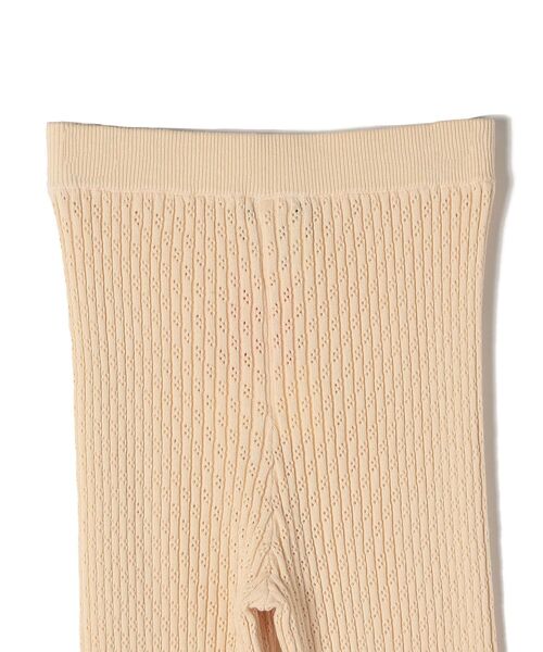 SHIPS(シップス)の「〈手洗い可能〉アイレットリブニットレギンスパンツ(レギンス/スパッツ・レディース・イエロー系その他2/ナチュラル/ブラック・ONE SIZE)」の9枚目の写真