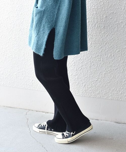 SHIPS(シップス)の「〈手洗い可能〉アイレットリブニットレギンスパンツ(レギンス/スパッツ・レディース・イエロー系その他2/ナチュラル/ブラック・ONE SIZE)」の15枚目の写真