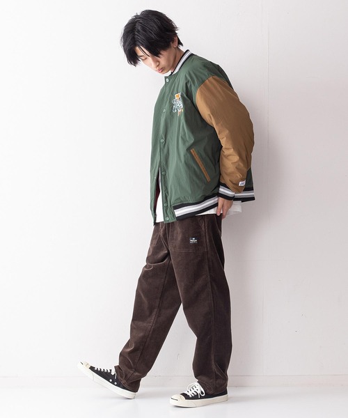 VISION STREET WEAR(ヴィジョンストリートウェア)の「【VISION STREET WEAR/ビジョンストリートウェア】カレッジ風ナイロンワッペン バック刺繍 スタジャン 中綿仕様(スタジャン・メンズ・ブラウン系その他/グリーン/ブラック・MEDIUM/LARGE/X-LARGE)」の17枚目の写真