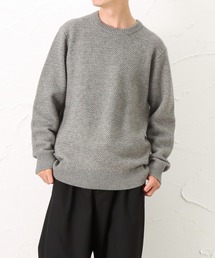 NAVY | PBTバスケット編み クルーニット プルオーバー(ニット/セーター)