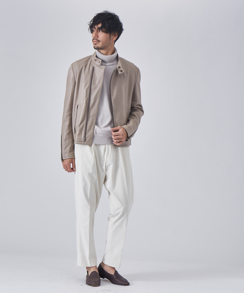 DESIGNWORKS(デザインワークス)の「カシミヤタッチ ストレッチ タートルネック ニット(ニット/セーター・メンズ・アイボリー/ライトグレー/インディゴブルー/ブラック・46/48/50)」の5枚目の写真