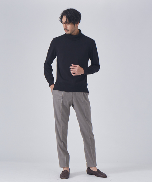 DESIGNWORKS(デザインワークス)の「カシミヤタッチ ストレッチ タートルネック ニット(ニット/セーター・メンズ・アイボリー/ライトグレー/インディゴブルー/ブラック・46/48/50)」の12枚目の写真