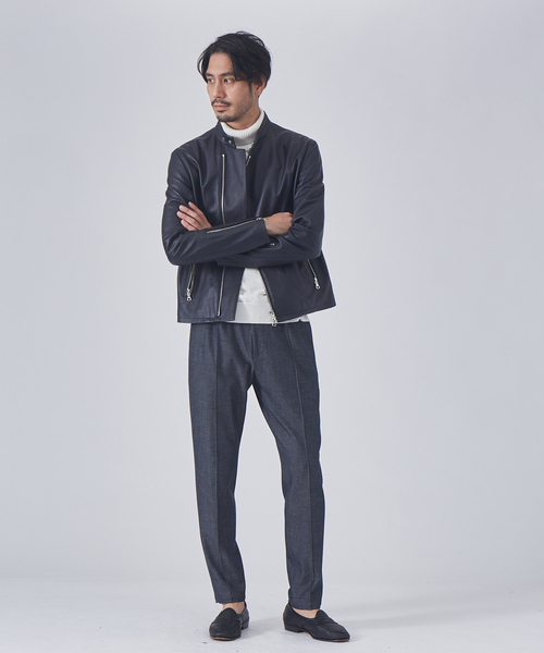 DESIGNWORKS(デザインワークス)の「カシミヤタッチ ストレッチ タートルネック ニット(ニット/セーター・メンズ・アイボリー/ライトグレー/インディゴブルー/ブラック・46/48/50)」の16枚目の写真