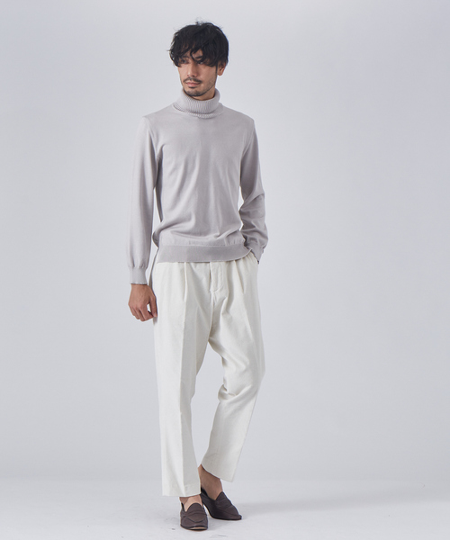 DESIGNWORKS(デザインワークス)の「カシミヤタッチ ストレッチ タートルネック ニット(ニット/セーター・メンズ・アイボリー/ライトグレー/インディゴブルー/ブラック・46/48/50)」の18枚目の写真