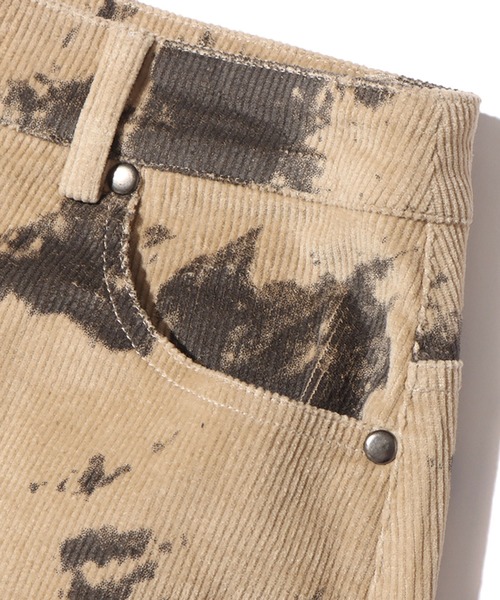 atmos pink(アトモスピンク)の「atmos pink コーデュロイ ブリーチ柄 ミニスカート(スカート・レディース・ベージュ/ブラウン・M/S)」の3枚目の写真