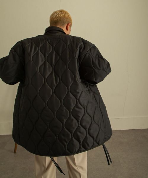 NILWAY(ニルウェイ)の「キルティングライナー付き3WAYフードモッズコート/キルティングコート(モッズコート・メンズ・ブラック/カーキ/グレイッシュベージュ・MEDIUM/LARGE)」の11枚目の写真