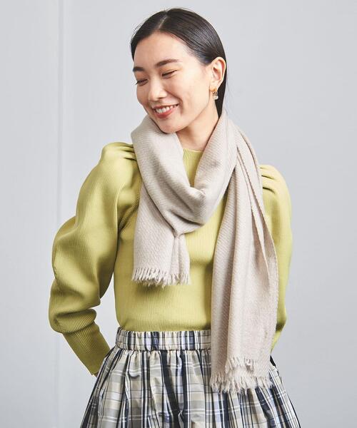 UNITED ARROWS（ユナイテッドアローズ）の「＜UNITED ARROWS＞カシミヤ ストール（ストール/ショール・レディース・ライトグレー/ブラック/ベージュ/ネイビー/レッド・FREE）」の15枚目の写真