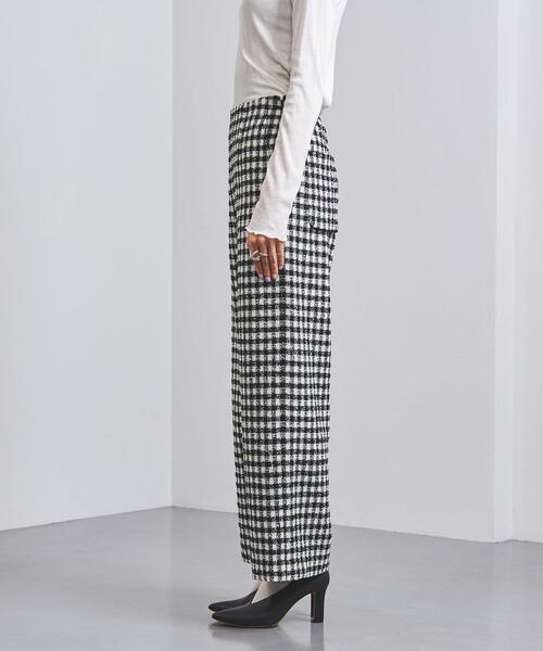 UNITED ARROWS(ユナイテッドアローズ)の「<UNITED ARROWS>ツイード ストレートパンツ W(その他パンツ・レディース・ブラック/モカ・38/36/34)」の4枚目の写真