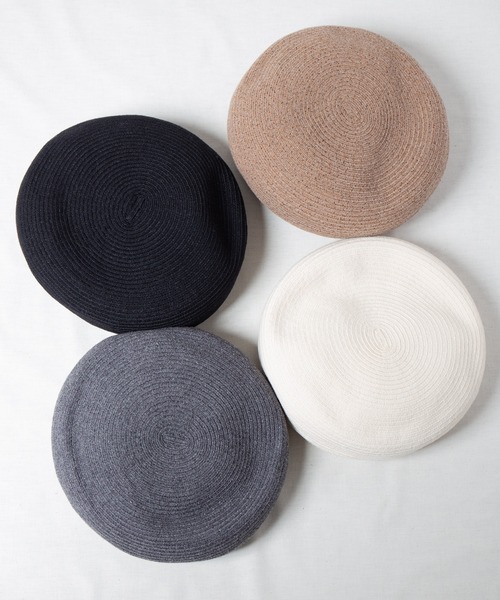 RACAL（ラカル）の「Wool Braid Beret / ウールブレードベレー（ハンチング/ベレー帽・メンズ・オフホワイト/モカ/グレー/ブラック・MEDIUM/LARGE）」の12枚目の写真