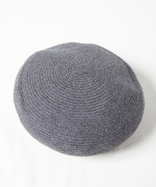 RACAL（ラカル）の「Wool Braid Beret / ウールブレードベレー（ハンチング/ベレー帽・メンズ・オフホワイト/モカ/グレー/ブラック・MEDIUM/LARGE）」の15枚目の写真