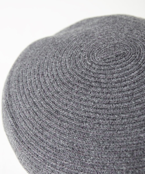 RACAL（ラカル）の「Wool Braid Beret / ウールブレードベレー（ハンチング/ベレー帽・メンズ・オフホワイト/モカ/グレー/ブラック・MEDIUM/LARGE）」の19枚目の写真