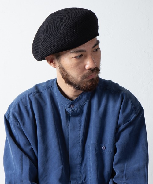 RACAL（ラカル）の「Wool Braid Beret / ウールブレードベレー（ハンチング/ベレー帽・メンズ・オフホワイト/モカ/グレー/ブラック・MEDIUM/LARGE）」の6枚目の写真