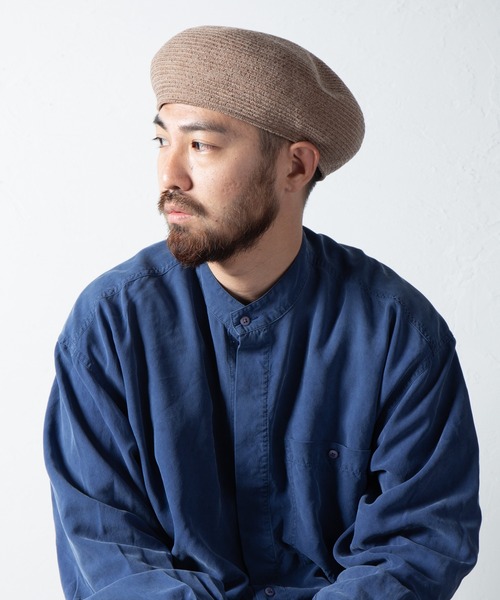 RACAL（ラカル）の「Wool Braid Beret / ウールブレードベレー（ハンチング/ベレー帽・メンズ・オフホワイト/モカ/グレー/ブラック・MEDIUM/LARGE）」の16枚目の写真