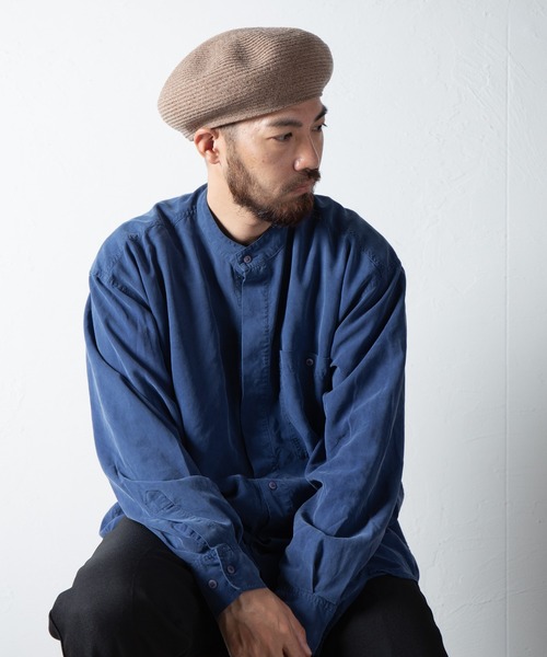 RACAL（ラカル）の「Wool Braid Beret / ウールブレードベレー（ハンチング/ベレー帽・メンズ・オフホワイト/モカ/グレー/ブラック・MEDIUM/LARGE）」の20枚目の写真