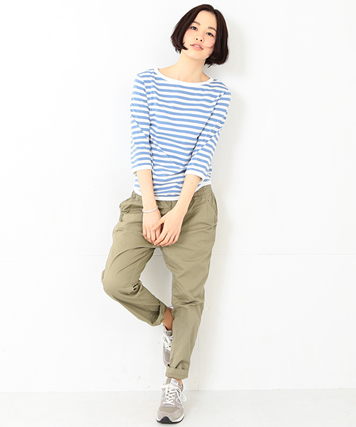 BEAMS BOY（ビームスボーイ）の「BEAMS BOY / SOLID スラックス イージーパンツ（その他パンツ・レディース・カーキ/ネイビー・ONE SIZE）」の12枚目の写真