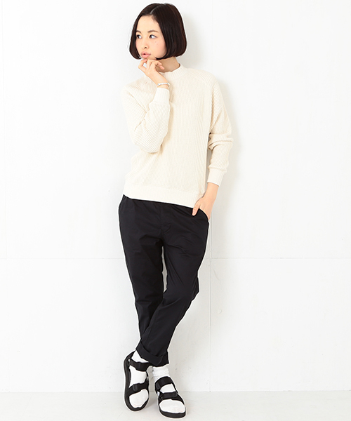 BEAMS BOY（ビームスボーイ）の「BEAMS BOY / SOLID スラックス イージーパンツ（その他パンツ・レディース・カーキ/ネイビー・ONE SIZE）」の11枚目の写真