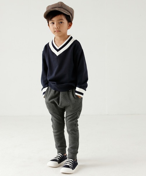 DADWAY(ダッドウェイ)の「あったかサルエル(その他パンツ・キッズ・ブラウン/ネイビー/グレー・100cm/80cm/110cm/90cm)」の1枚目の写真