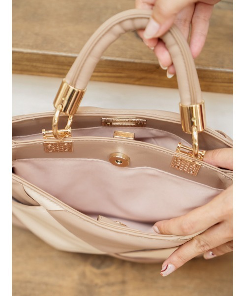 Darich（ダーリッチ）の「バイカラーキルティングハンドルバッグ（ハンドバッグ・レディース・ベージュ/イエロー・FREE）」の7枚目の写真