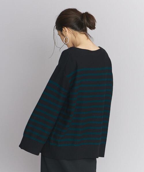 BEAUTY&YOUTH UNITED ARROWS(ビューティーアンドユースユナイテッドアローズ)の「BY ウールブレンド ボーダー ニット プルオーバー(ニット/セーター・レディース・ホワイト/ブラック・FREE)」の10枚目の写真