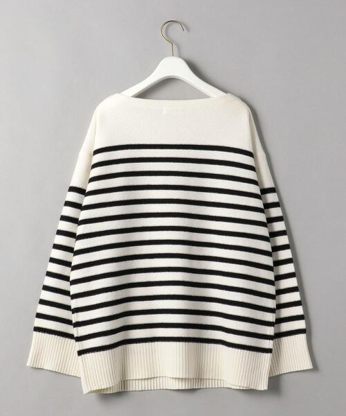 BEAUTY&YOUTH UNITED ARROWS(ビューティーアンドユースユナイテッドアローズ)の「BY ウールブレンド ボーダー ニット プルオーバー(ニット/セーター・レディース・ホワイト/ブラック・FREE)」の12枚目の写真