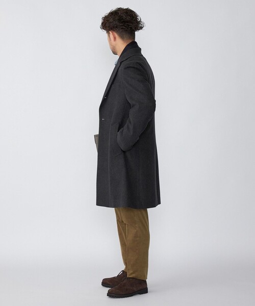 SHIPS（シップス）の「SHIPS: ウール カシミヤ チェスターコート（チェスターコート・メンズ・ネイビー/ベージュ系その他/チャコールグレー・SMALL/MEDIUM/X-LARGE/LARGE）」の10枚目の写真